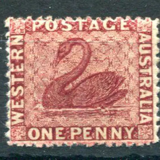 1863 1d carmine rose. Mint hinged & a bright ...