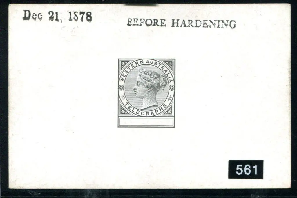 1878 Telegraph Stamp Master Die Proof without ... Image 1++
