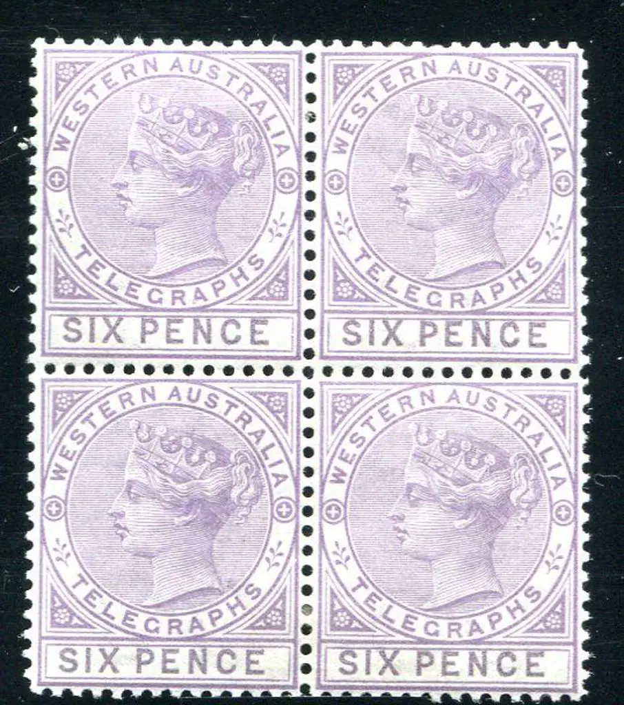 1879 1d bistre & 6d lilac Telegraph Stamps, perf. ... Image 1++
