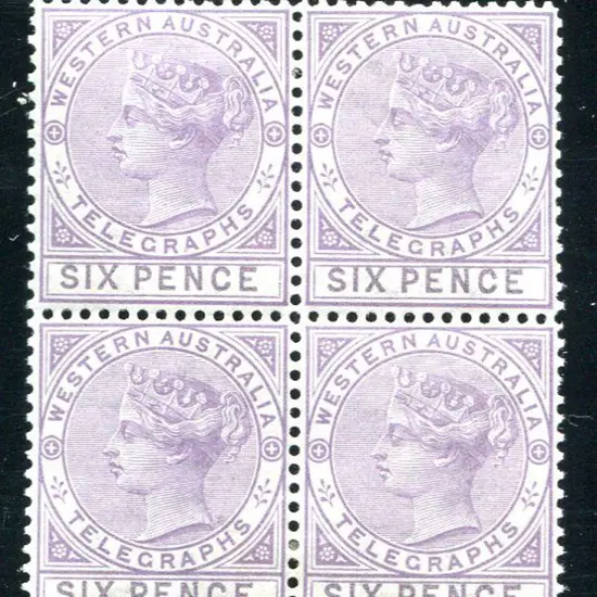 1879 1d bistre & 6d lilac Telegraph Stamps, perf. ...