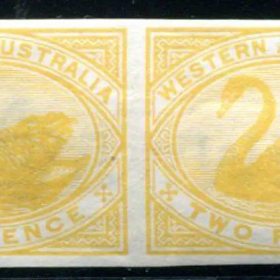 1898 2d bright yellow imperforate horizontal plate ...