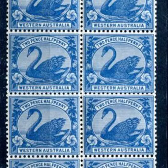 1898/1907 2½d blue vertical strip of 12 (2x6) with ...