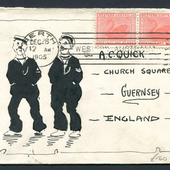 1905 (28th Dec) Leo Quick unsigned illustrated ...