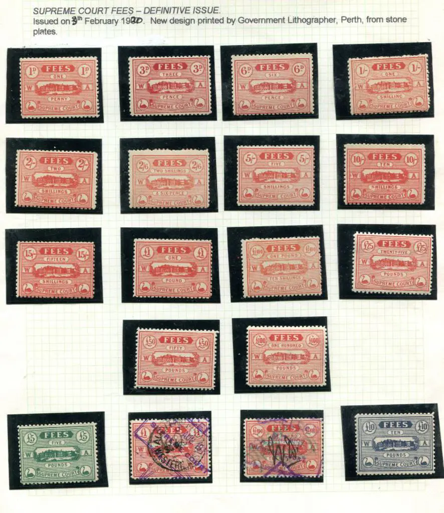 1907-1922 Supreme Court Fees. Group of 16 MUH with ... Image 1++