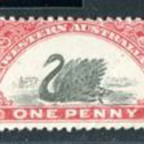1909 1d red & black, perf. 11 strip of five ...