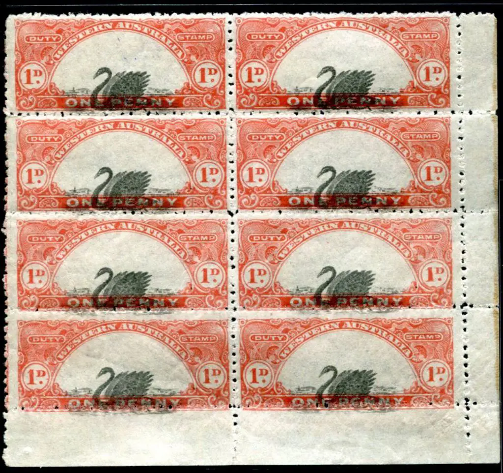 1917/18 1d carmine & black emergency printing on ... Image 1++