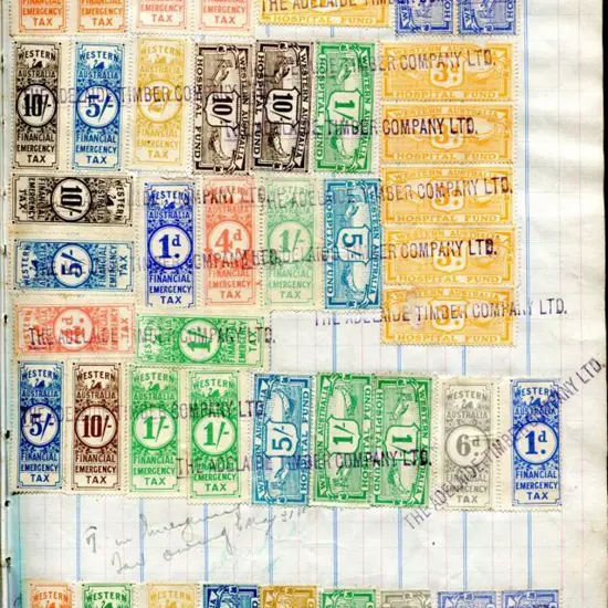 Part 3: 5 pages with Emergency Tax 10/- x 5 ...