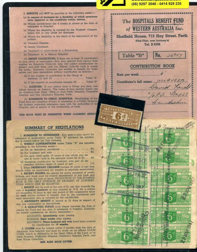 1947/48 The Hospital Benefits Fund of WA ... Image 1++
