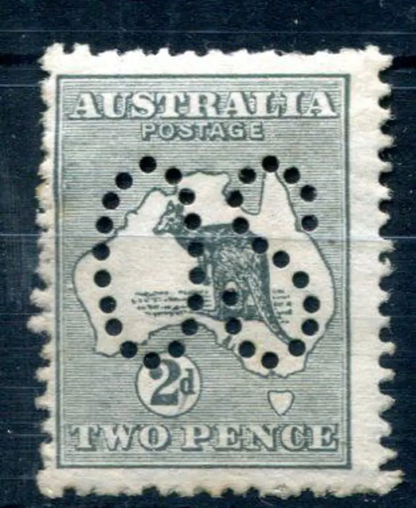 1913 1st Watermark 2d grey, Die I, perfined large ... Image 1++