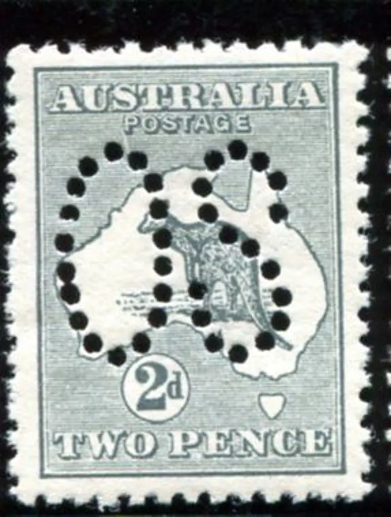 1913 1st Watermark 2d grey, plate 2, perfined ... Image 1++