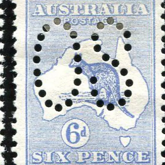 1913 1st Watermark 6d ultramarine perfined large ...