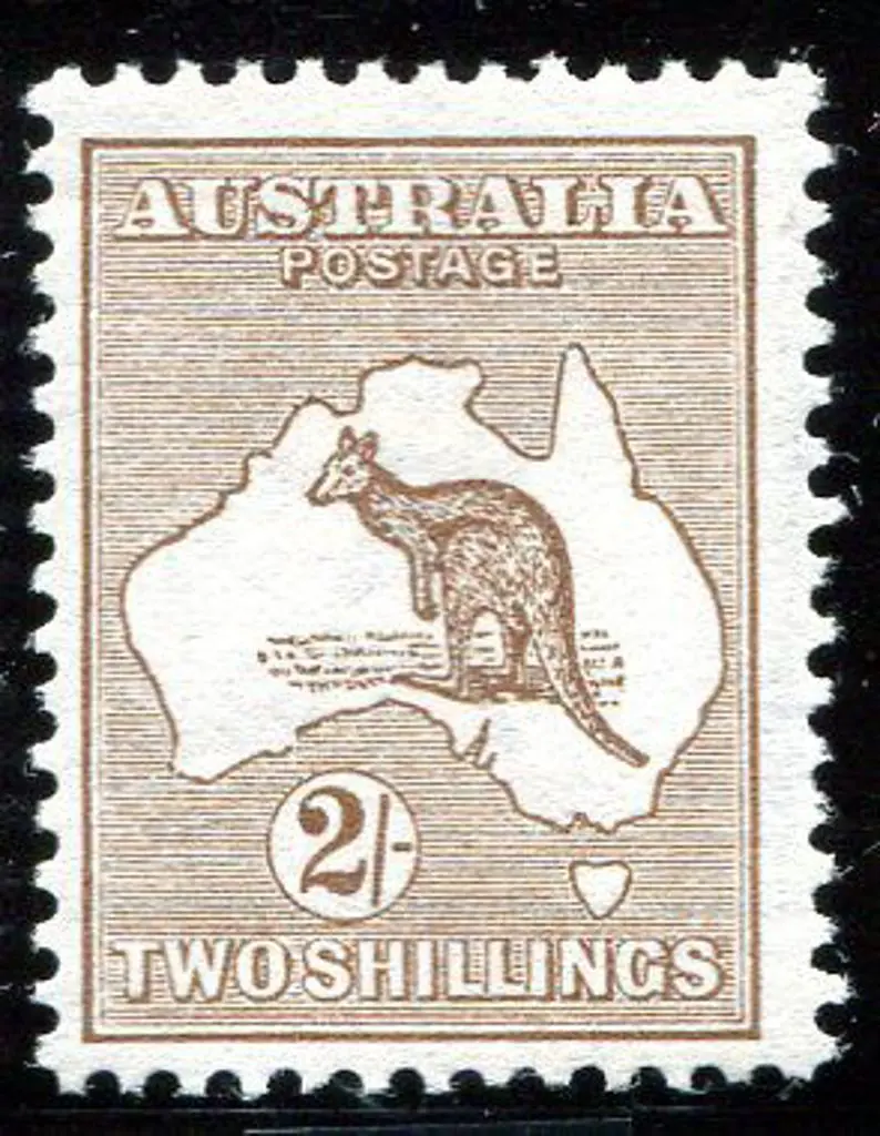 1913 1st Watermark 2/- brown. MLH. ACSC 35A, Cat. ... Image 1++