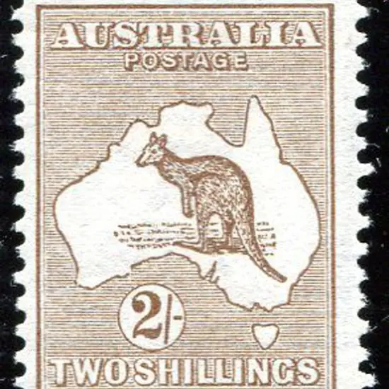 1913 1st Watermark 2/- brown. MLH. ACSC 35A, Cat. ...
