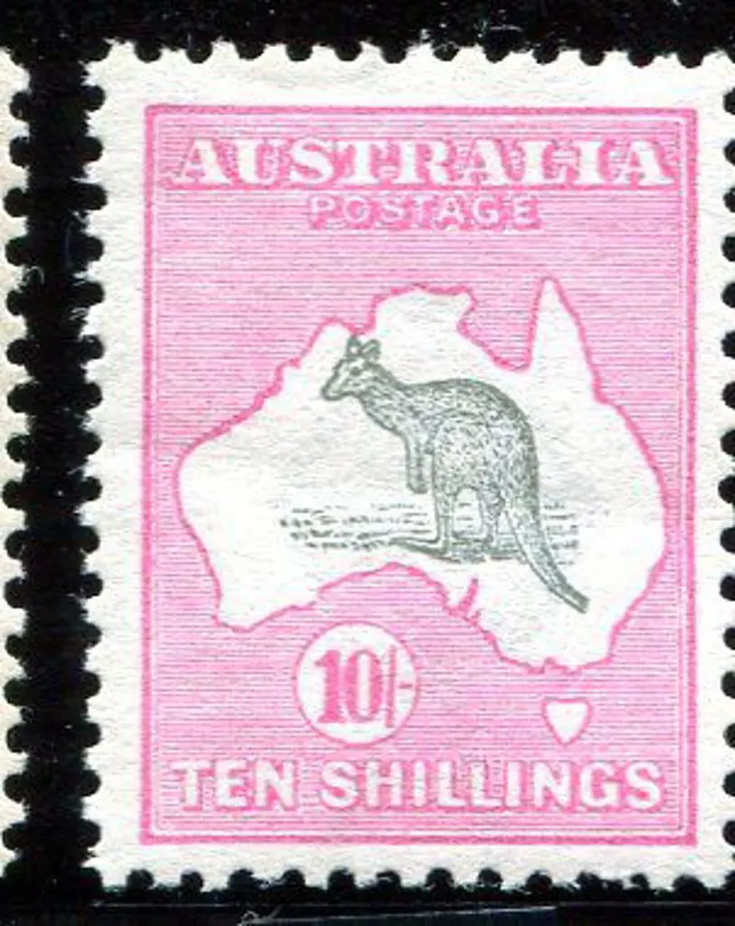 1913 1st Watermark 10/- grey & pink. MVLH with ... Image 1++