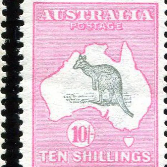 1913 1st Watermark 10/- grey & pink. MVLH with ...