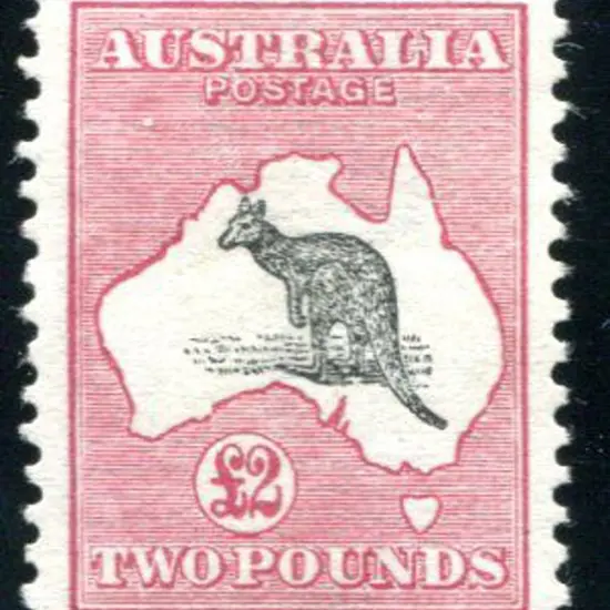 1913 1st Watermark £2 black & rose. Fine MLH with ...