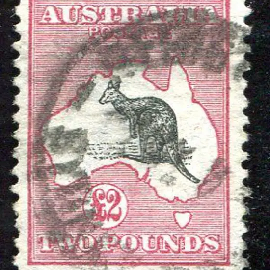 1913 1st Watermark £2 black & deep rose. Used with ...