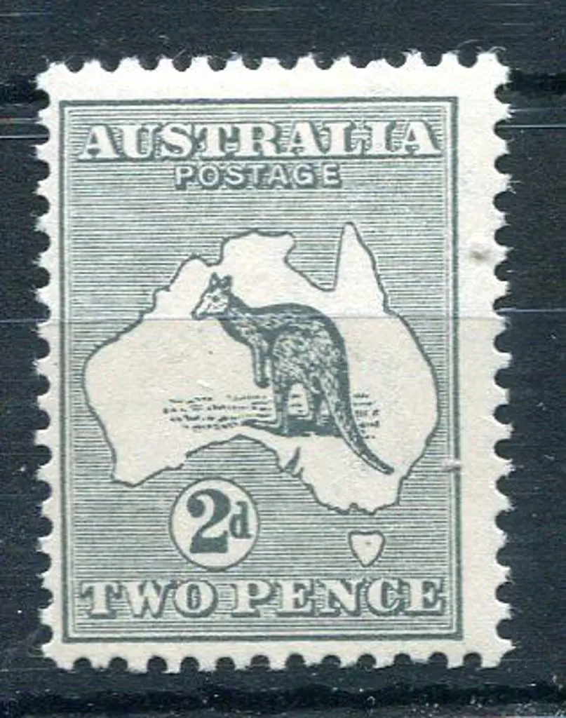 1915 2nd Watermark 2d grey. Centred to left, ... Image 1++