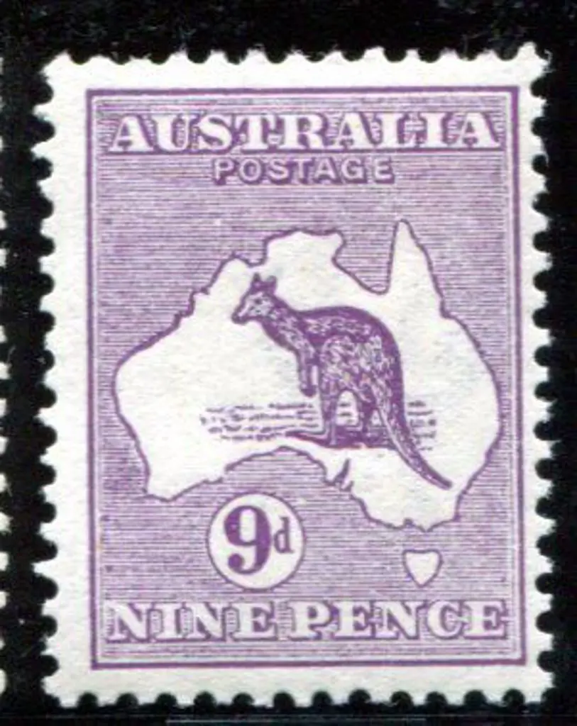 1915 2nd Watermark 9d violet. Centred slightly ... Image 1++