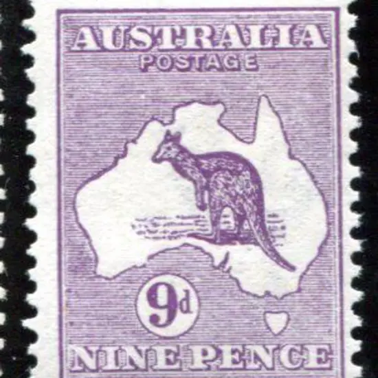 1915 2nd Watermark 9d violet. Centred slightly ...