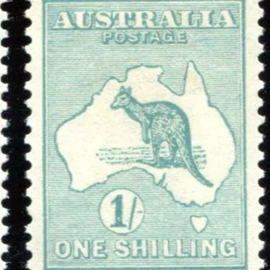 1915 2nd Watermark 1/- bright blue green. Well ...