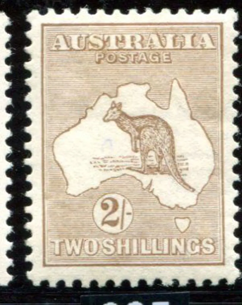 1915 2nd Watermark2/- light brown with superb ... Image 1++