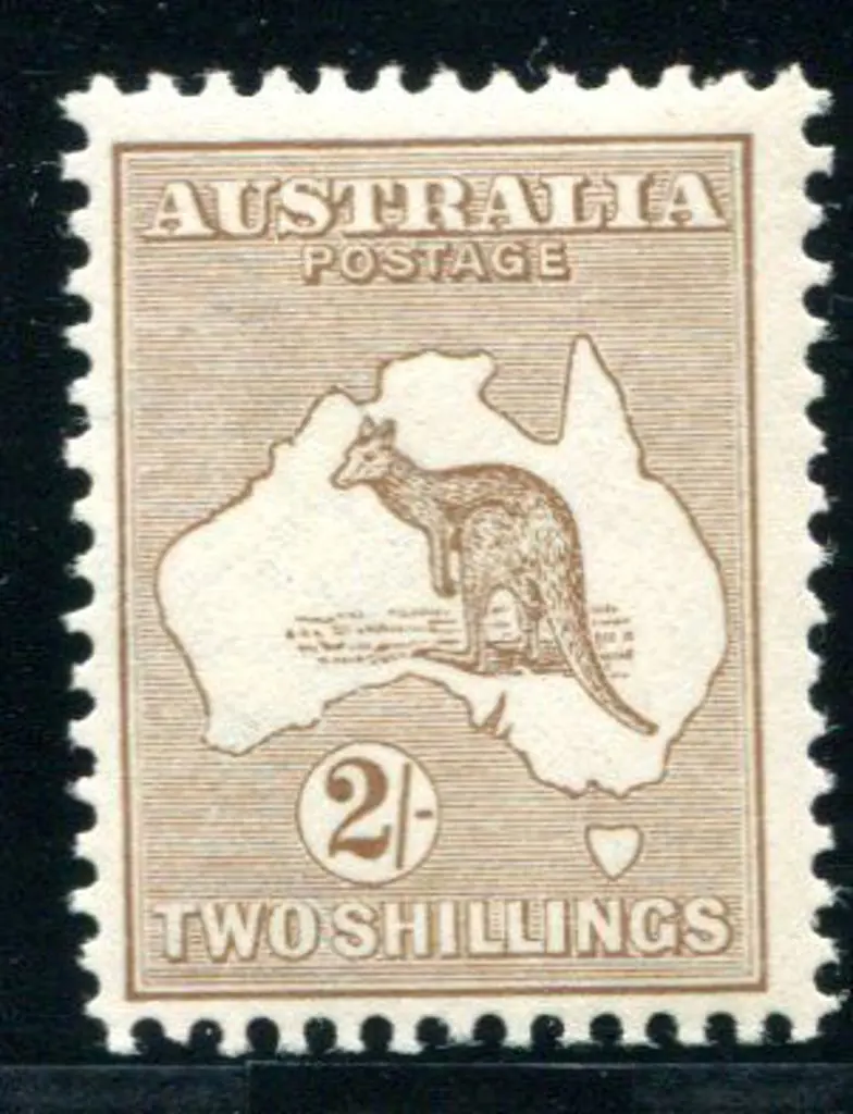 1915 2nd Watermark 2/- light brown. Centred ... Image 1++