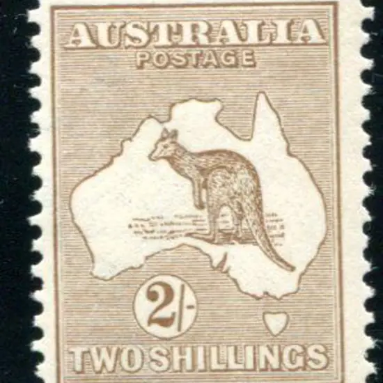 1915 2nd Watermark 2/- light brown. Centred ...