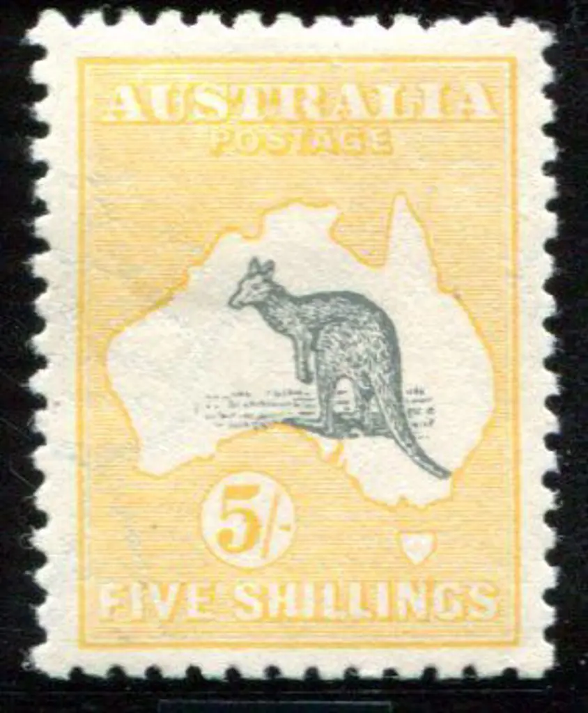 1915 2nd Watermark 5/- deep grey & chrome. Fine ... Image 1++
