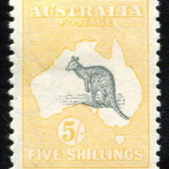 1915 2nd Watermark 5/- deep grey & chrome. Fine ...