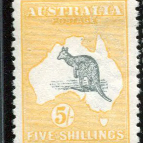1915 2nd Watermark 5/- deep grey & chrome with ...