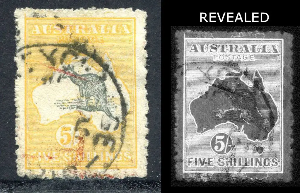1915 2nd Watermark 5/- deep grey & yellow with ... Image 1++