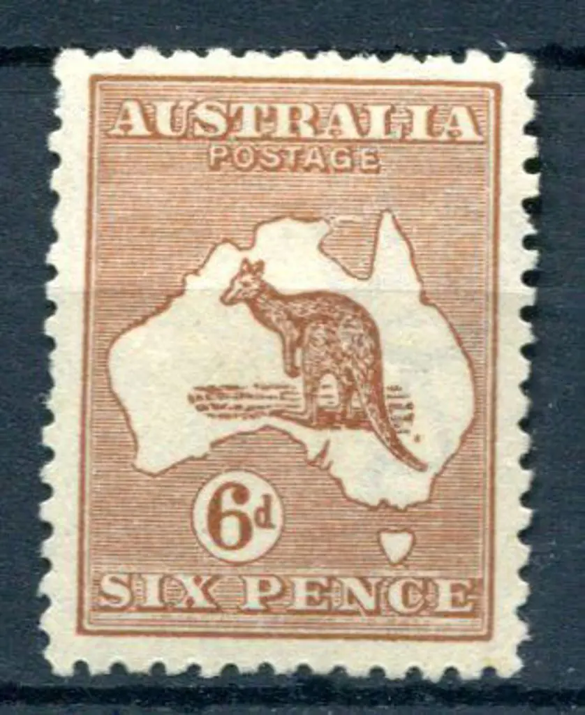 1915/28 3rd Watermark 6d chestnut with "white flaw ... Image 1++