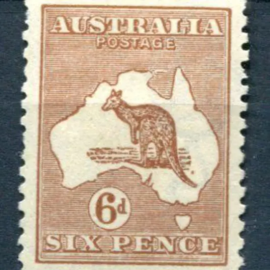 1915/28 3rd Watermark 6d chestnut with "white flaw ...