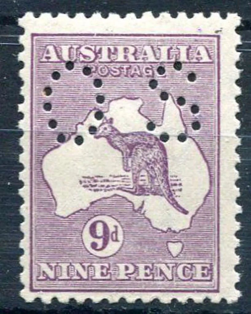 1915/28 3rd Watermark 9d violet, Die IIB perfined ... Image 1++