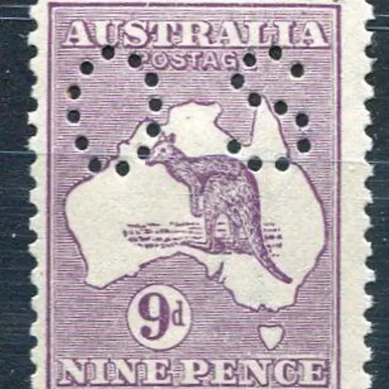 1915/28 3rd Watermark 9d violet, Die IIB perfined ...