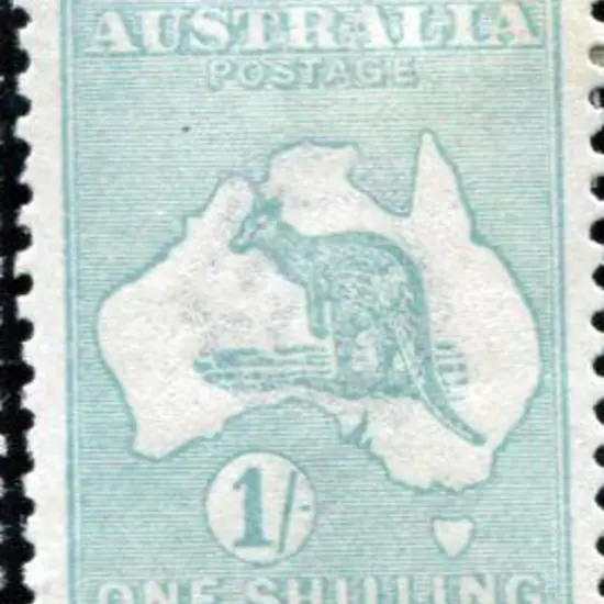 1915/28 3rd Watermark 1/- blue-green with wmk ...