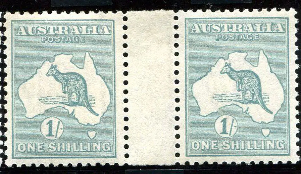 1915/28 3rd Watermark 1/- dull blue green, Die IIB ... Image 1++