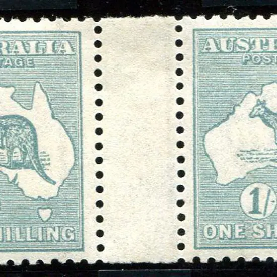 1915/28 3rd Watermark 1/- dull blue green, Die IIB ...
