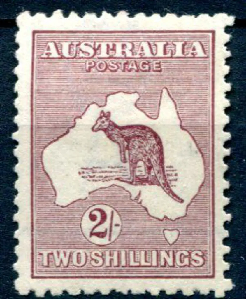 1915/28 3rd Watermark 2/- maroon. MLH with a ... Image 1++