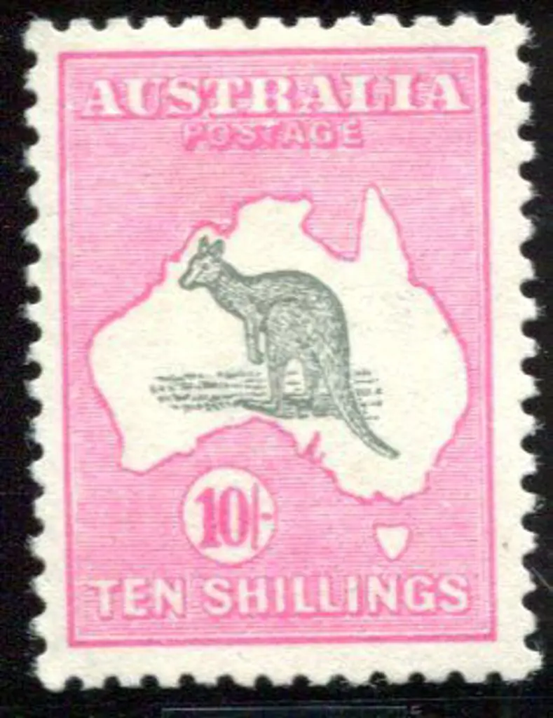 1915/28 3rd Watermark 10/- grey & deep aniline ... Image 1++