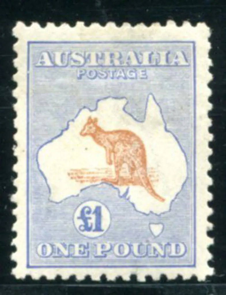 1915/28 3rd Watermark £1 chestnut & blue from ... Image 1++