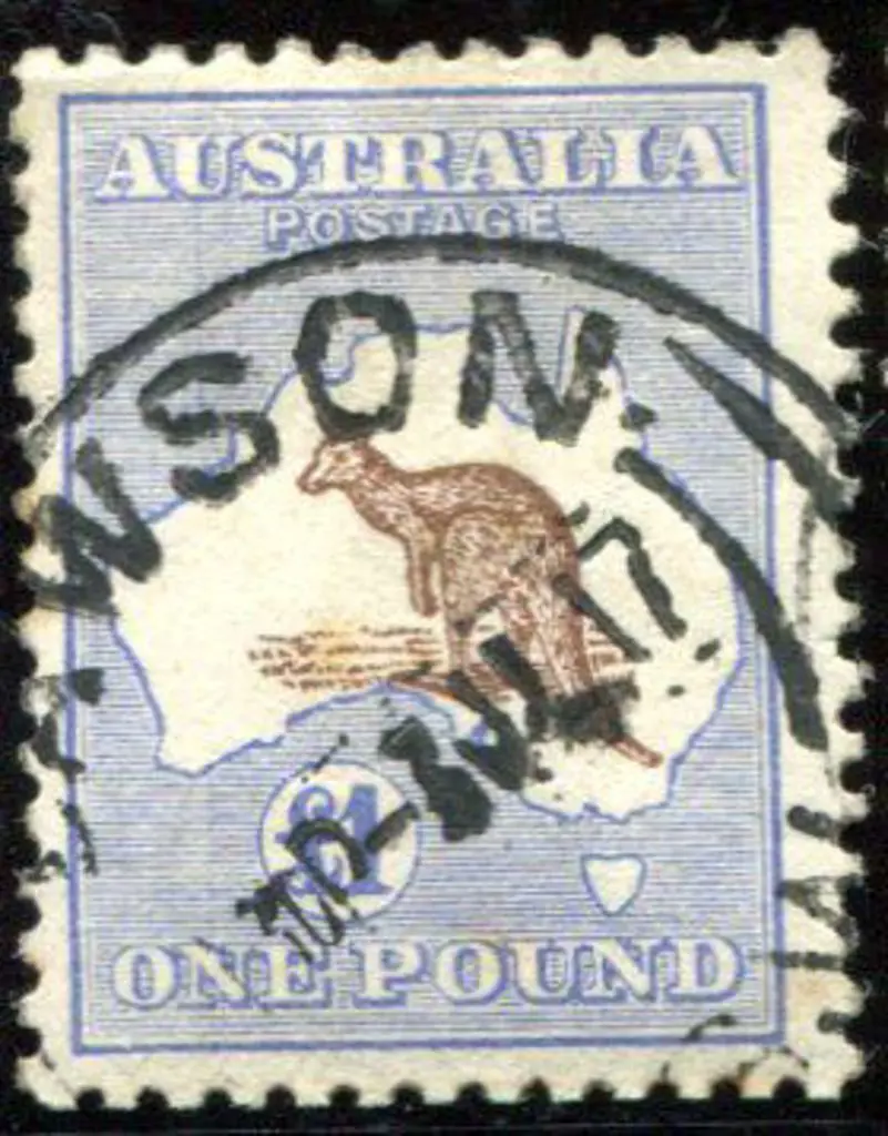 1915/28 3rd Watermark £1 purple brown & blue fine ... Image 1++