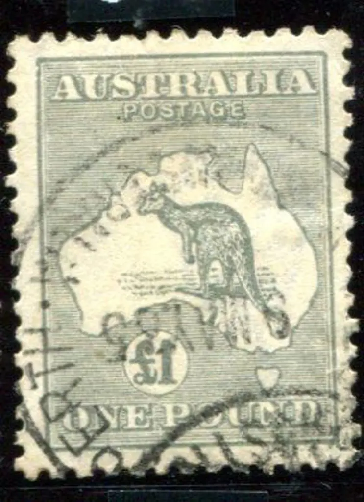 1915/28 3rd Watermark £1 grey good to fine used ... Image 1++