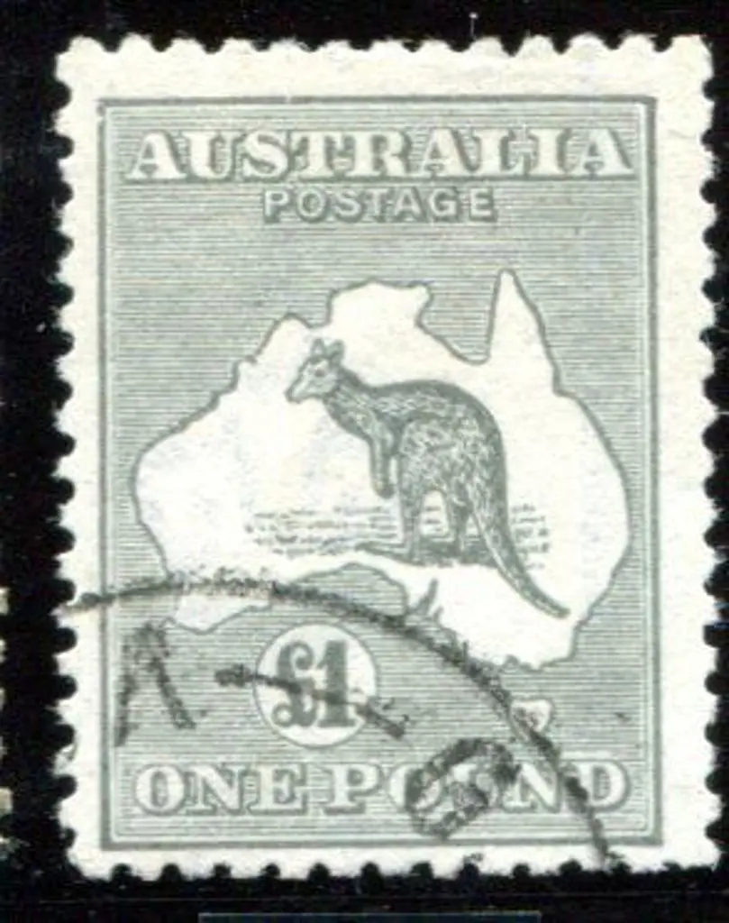 1915/28 3rd Watermark £1 grey. Fine used, centred ... Image 1++