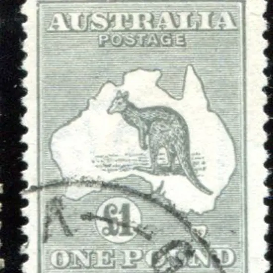 1915/28 3rd Watermark £1 grey. Fine used, centred ...
