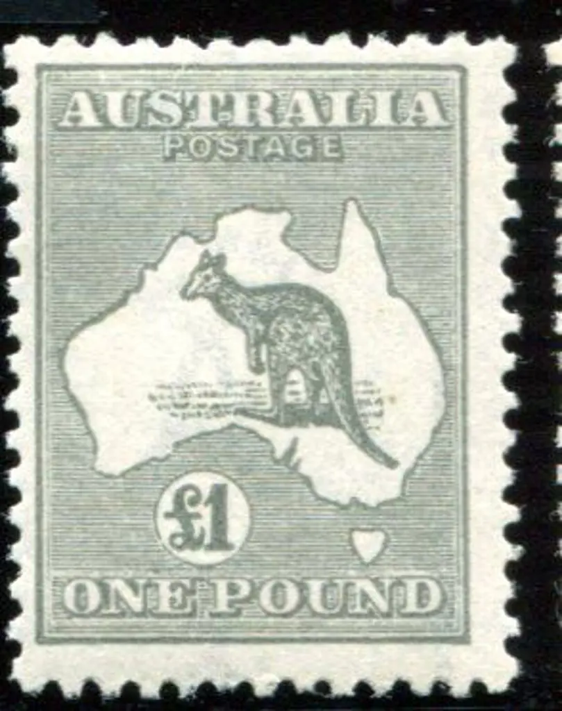 1915/28 3rd Watermark £1 deep grey. MVLH, centred ... Image 1++