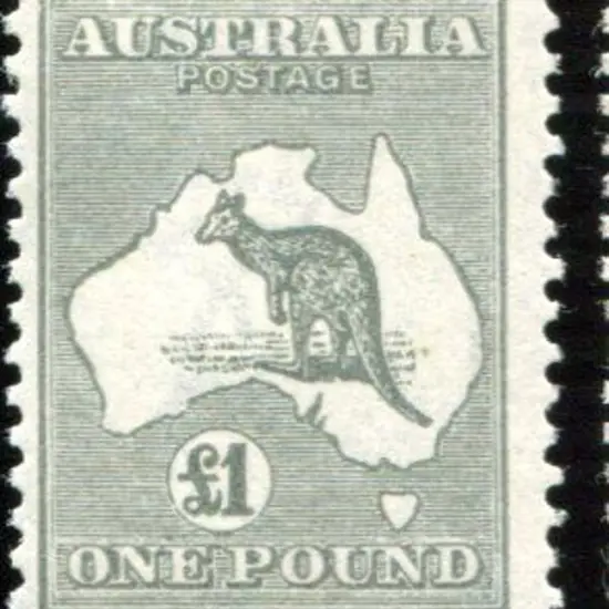 1915/28 3rd Watermark £1 deep grey. MVLH, centred ...