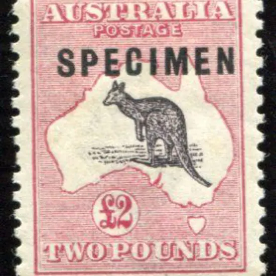 1915/28 3rd Watermark £2 black & rose ovptd ...