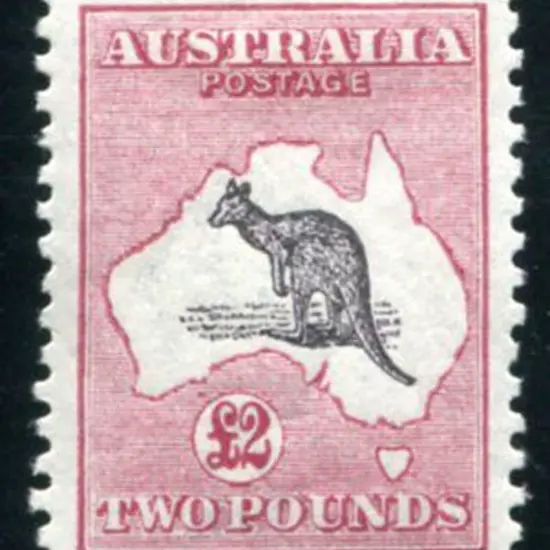 1915/28 3rd Watermark £2 purple black & rose. A ...